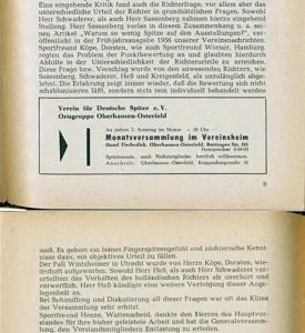 Beurteilungskriterien für Ausstellungsrichter,Der Deutsche Spitz, Nr. 17, 1957, Auszug aus dem Protokoll der 31. Generalversammlung, 1957, 7. April (Köln), S. 09f