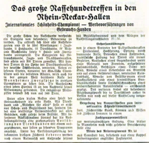 Sonntag, 22. April 1934 - Rhein-Neckar-Hallen