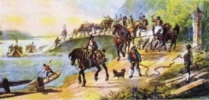 Der Schiffzug, um 1830
Gemälde von Johann Nepomuk Höchle (1790 - 1835)
(c) Museum Wien