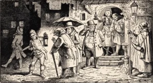 Bürgerstunde, 1861
von Adrian Ludwig Richter (1803 - 1884), aus ,, Fürs Haus''