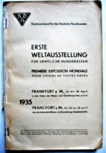 Katalog zur Welt-Hundeausstellung am 26. - 28. April 1935 in Frankfurt a. M.