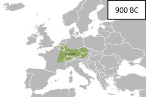 Ausbreitung der keltischen Sprachen im zeitlichen Verlauf
(Quelle: Wikipedia)