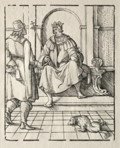 Ein König auf dem Thron
Holzschnitt von Peter Flötner (ca. 1485/1490 - 1546) 