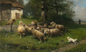Des Pfarrers Spitz, 1874
Ölgemälde von Ernst Adolph Meißner (1837 – 1902) 