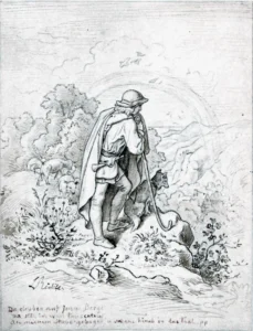 Junggesell und Mühlbach. 1856
Adrian Ludwig Richter (1803 - 1884)